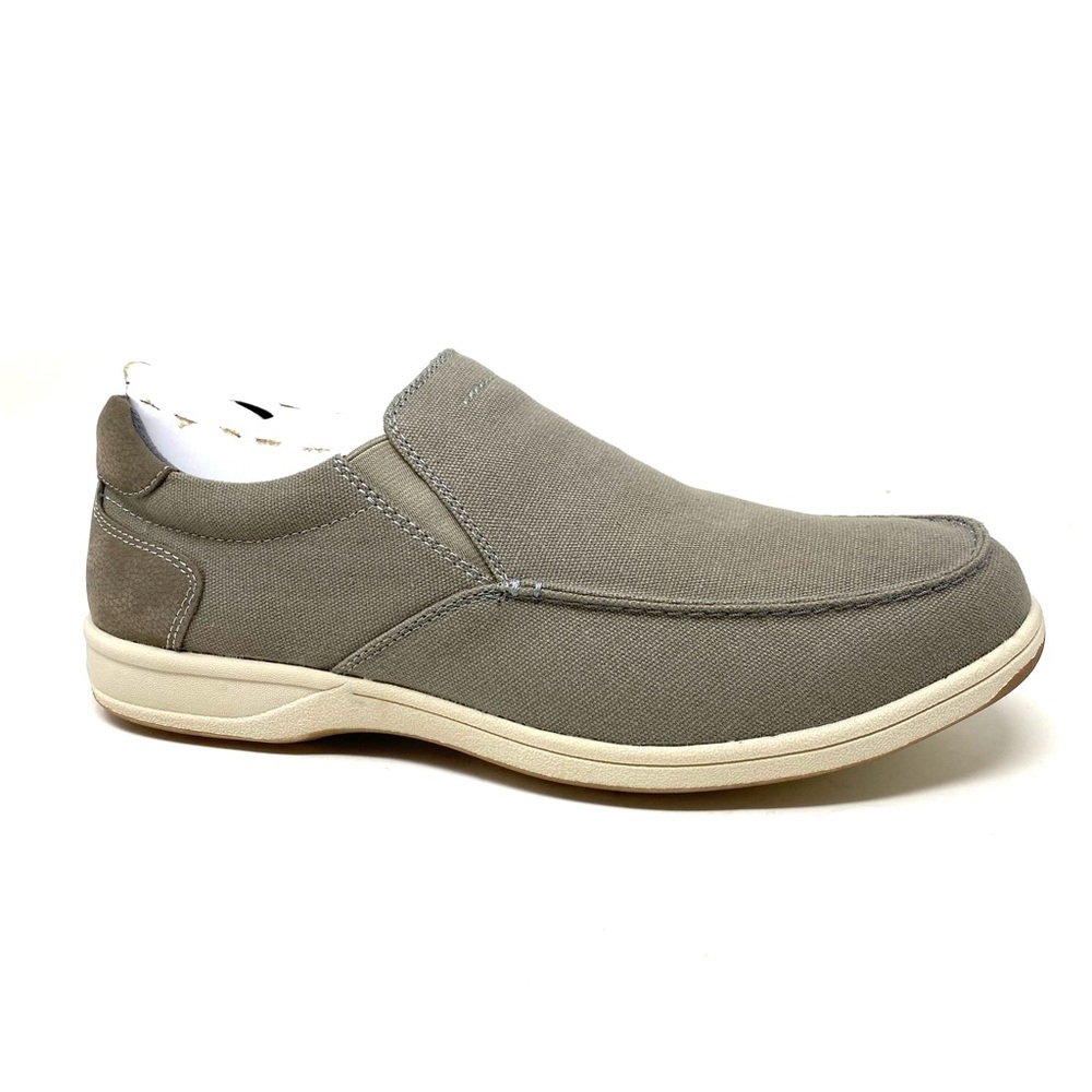 Florsheim Lakeside Canvas Moc Toe Slip-On Men’s Gray Wide Shoes NIB